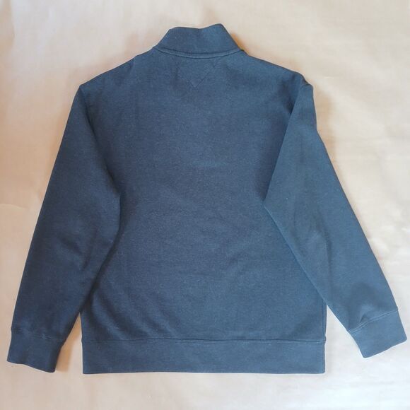 Tommy Hilfiger Men's Gray Signature Solid Quarter-Zip Sweater Size Large Preppy - Picture 2 of 10